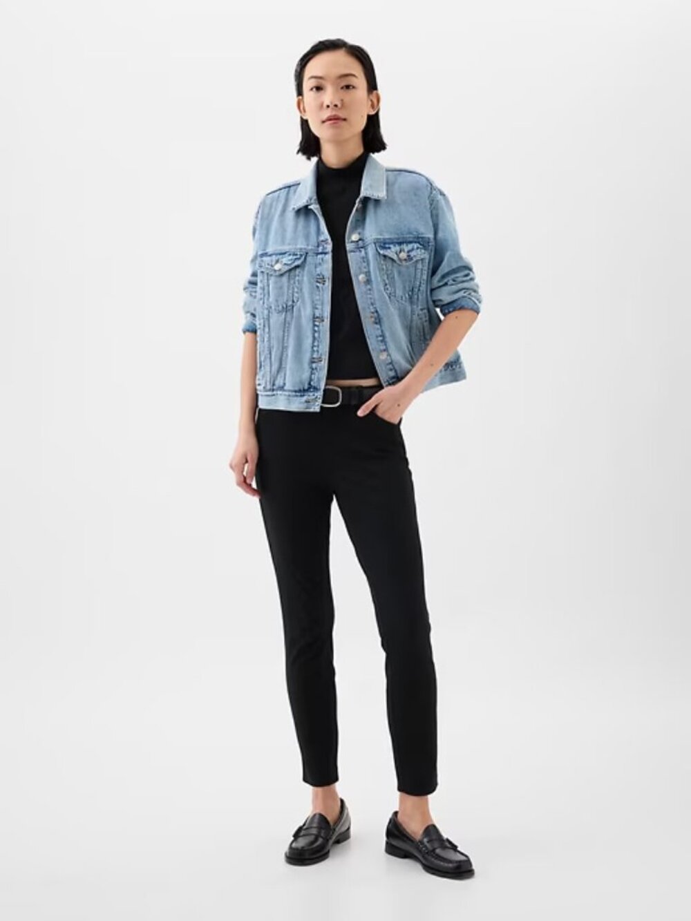 Gap BLACK Signature Skinny Ankle Pants Size 10 with Stretch